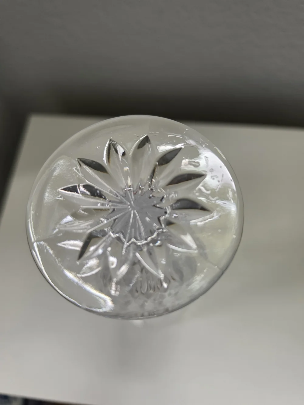 Vintage Bohemian Crystal Cut Vase - Elegant Home Accent